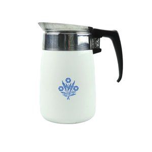 Rare Vintage Blue Cornflower Tea Coffee Pot Percolator P-106 No Lid 6 Cups